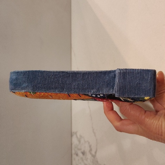 Anthropologie Boho Fabric Letter “u” or standing "n" wall decor corduroy - Picture 4 of 5